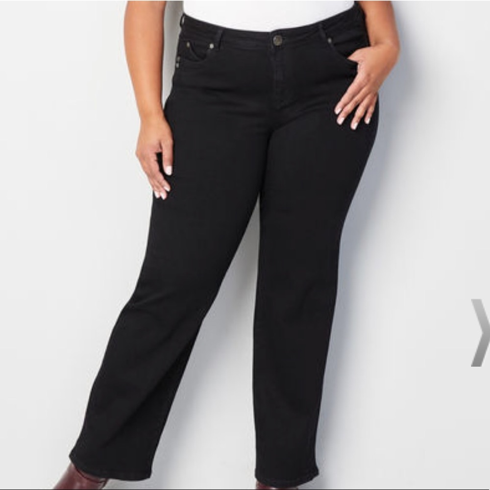 Avenue Super Deluxe Black Bootcut Denim Jeans